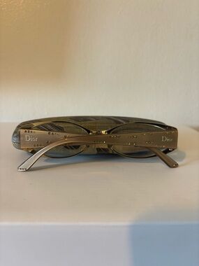 Vintage Dior Gold-Tone Glass Frames with  Crystals